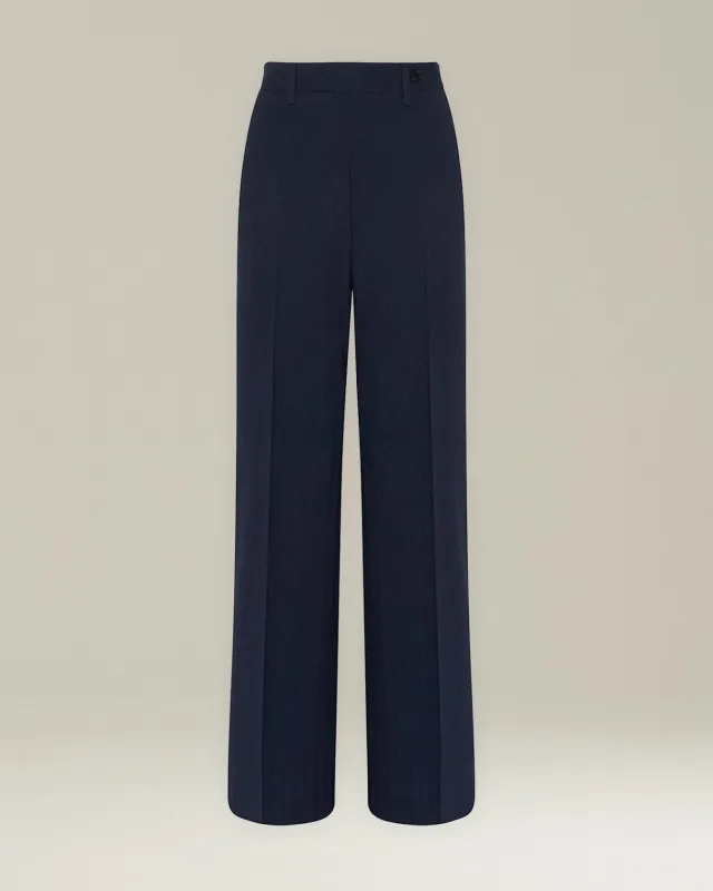 HERRINGBONE WOOL TROUSERS sold by Kiton