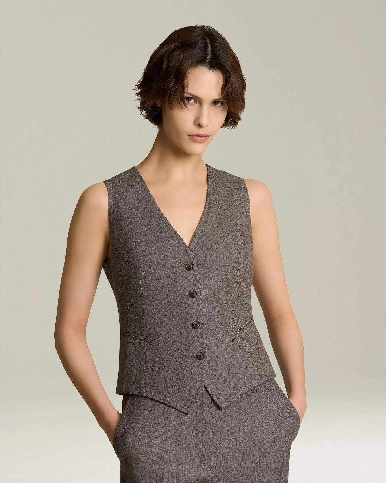 WOOL AND CASHMERE WAISTCOAT sold by Kiton product image thumbnail 3