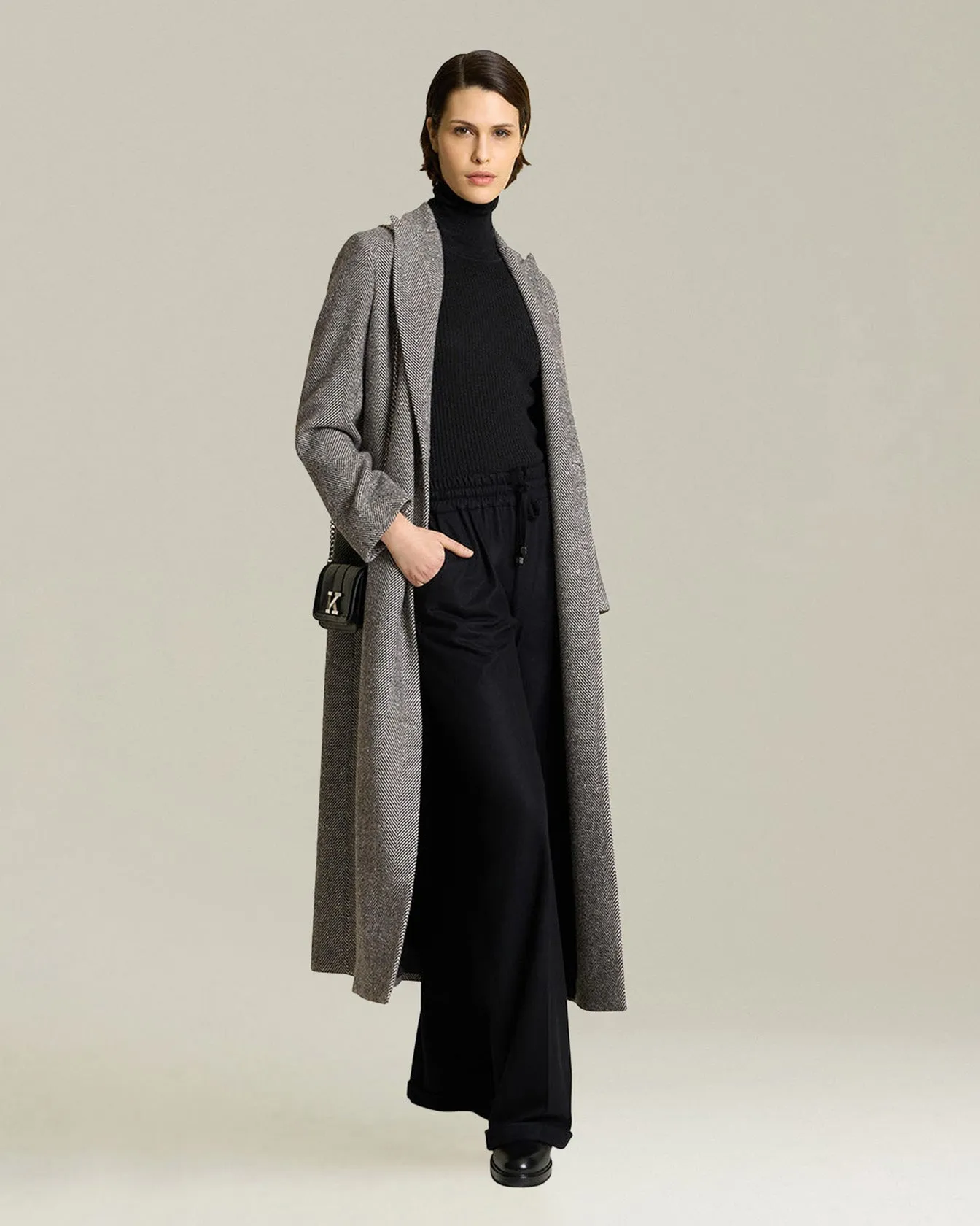 HERRINGBONE CASHMERE DOUBLE-BREASTED COAT sold by Kiton product image thumbnail 5