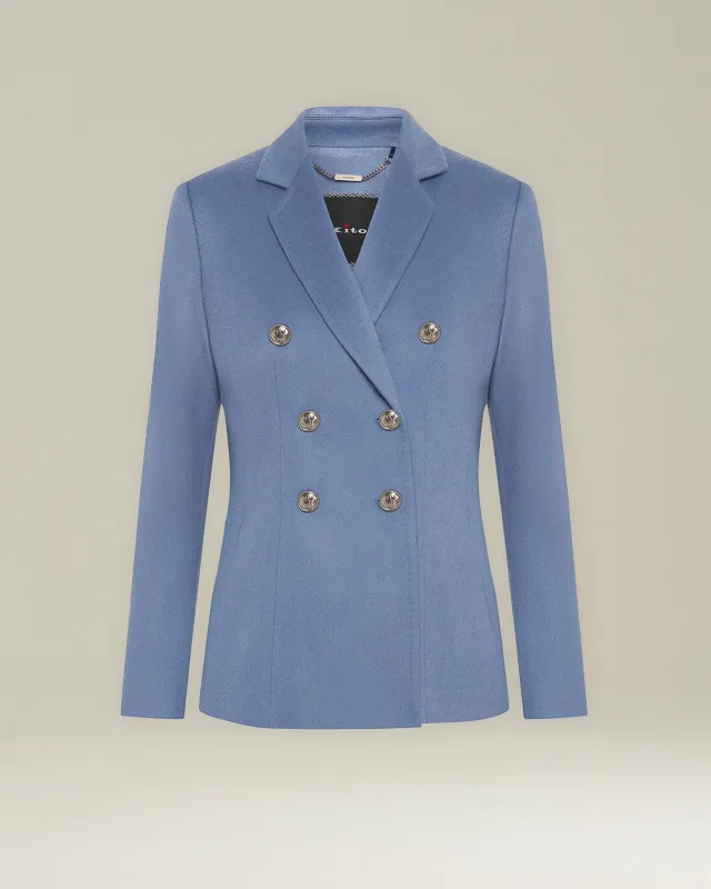 DOUBLE-BREASTED CASHMERE BLAZER sold by Kiton
