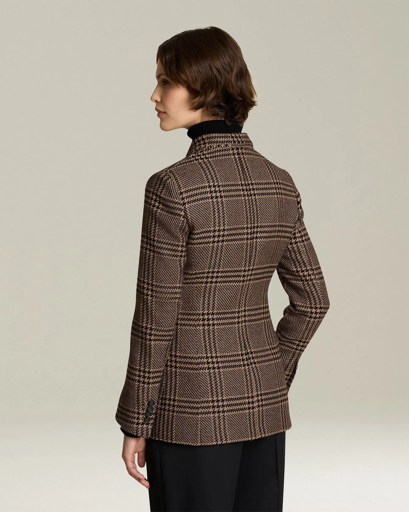 GLEN PLAID SILK AND CASHMERE BLAZER sold by Kiton product image thumbnail 3