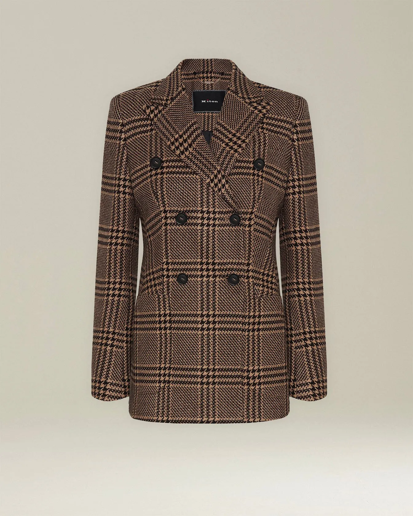 GLEN PLAID SILK AND CASHMERE BLAZER sold by Kiton