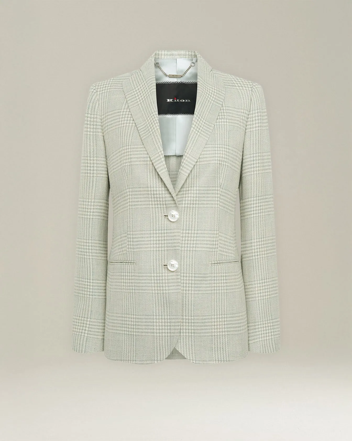 GLEN PLAID SILK BLEND BLAZER sold by Kiton