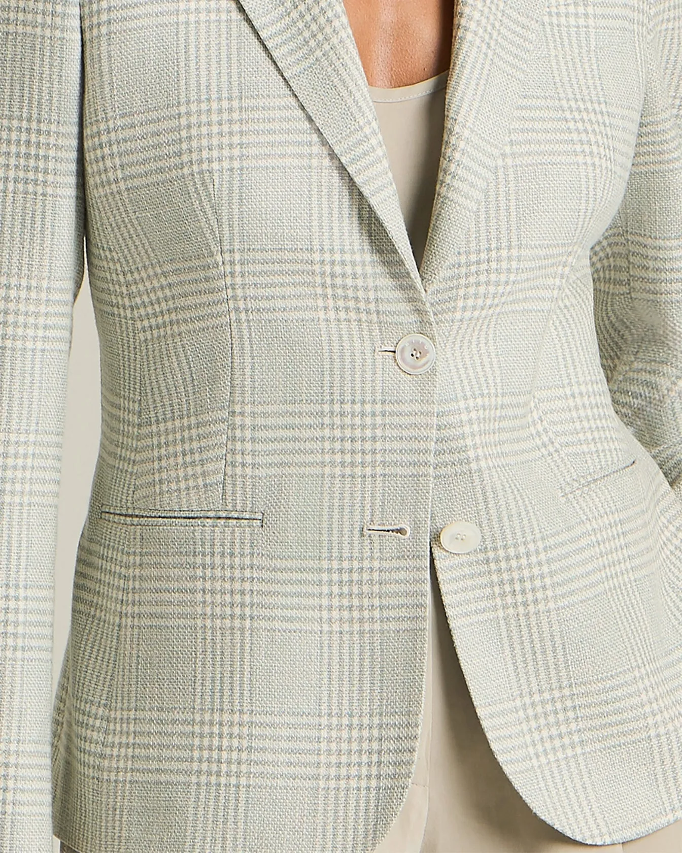 GLEN PLAID SILK BLEND BLAZER sold by Kiton product image thumbnail 5