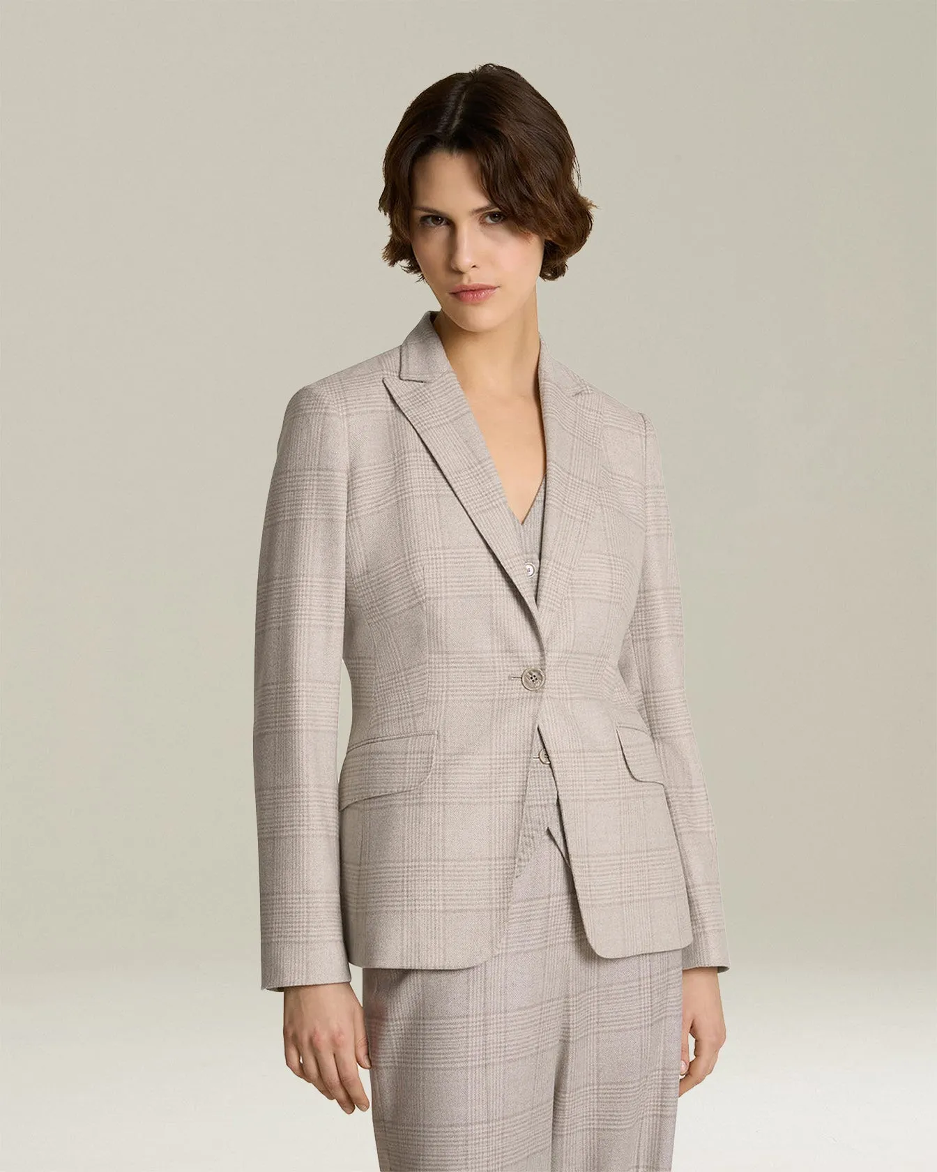 GLEN PLAID CASHMERE BLEND BLAZER sold by Kiton product image thumbnail 2