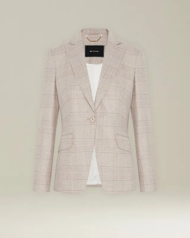 GLEN PLAID CASHMERE BLEND BLAZER sold by Kiton