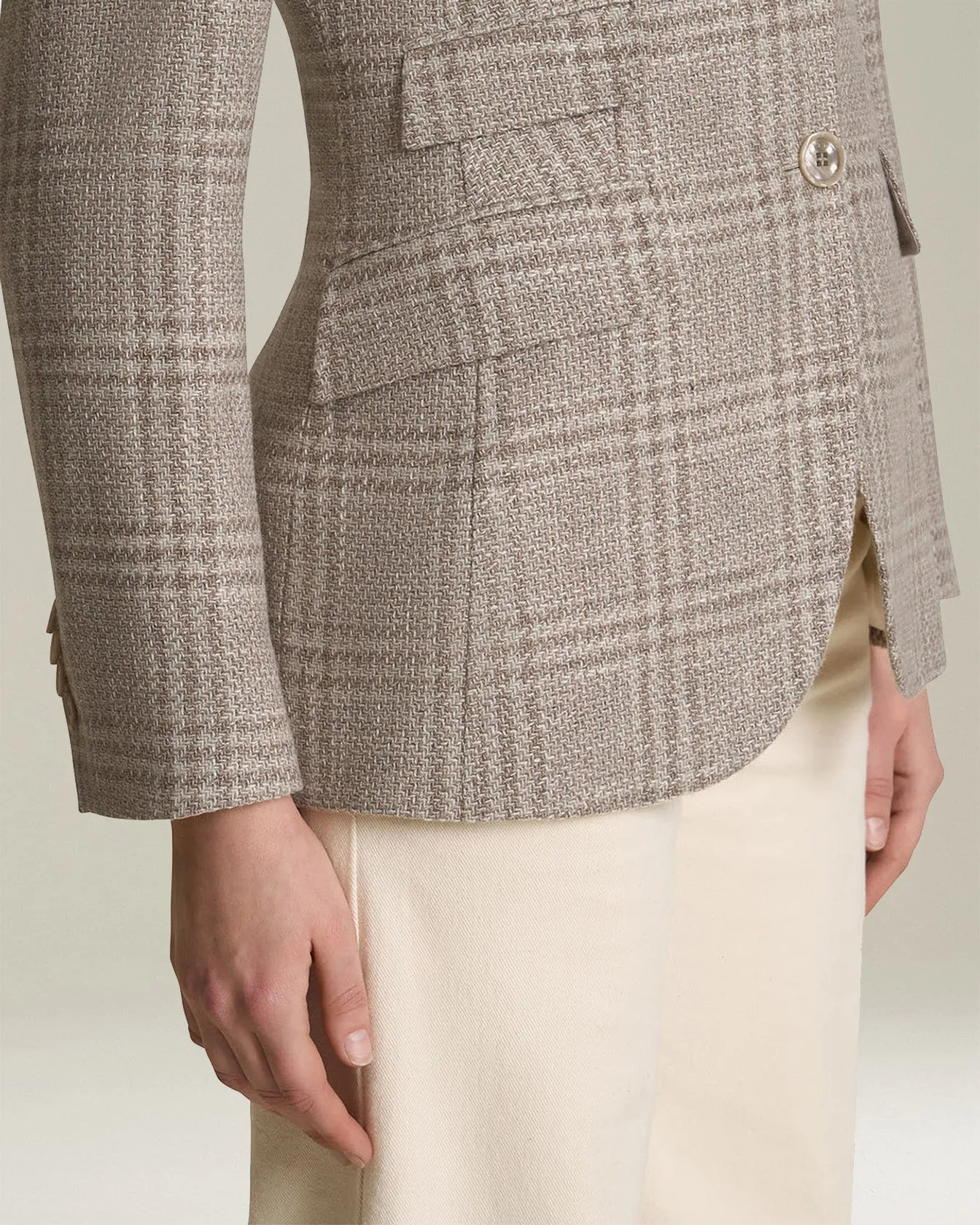GLEN PLAID WOOL BLEND BLAZER sold by Kiton product image thumbnail 4