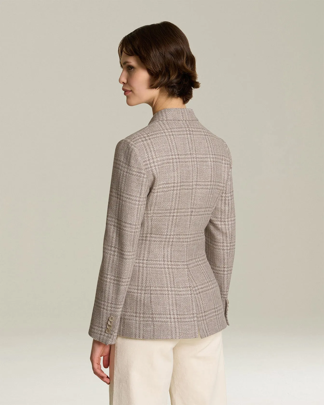 GLEN PLAID WOOL BLEND BLAZER sold by Kiton product image thumbnail 3