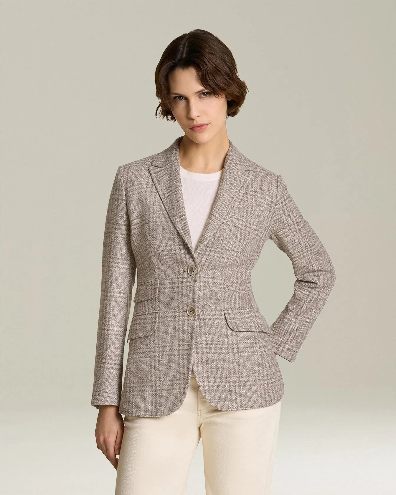 GLEN PLAID WOOL BLEND BLAZER sold by Kiton product image thumbnail 2