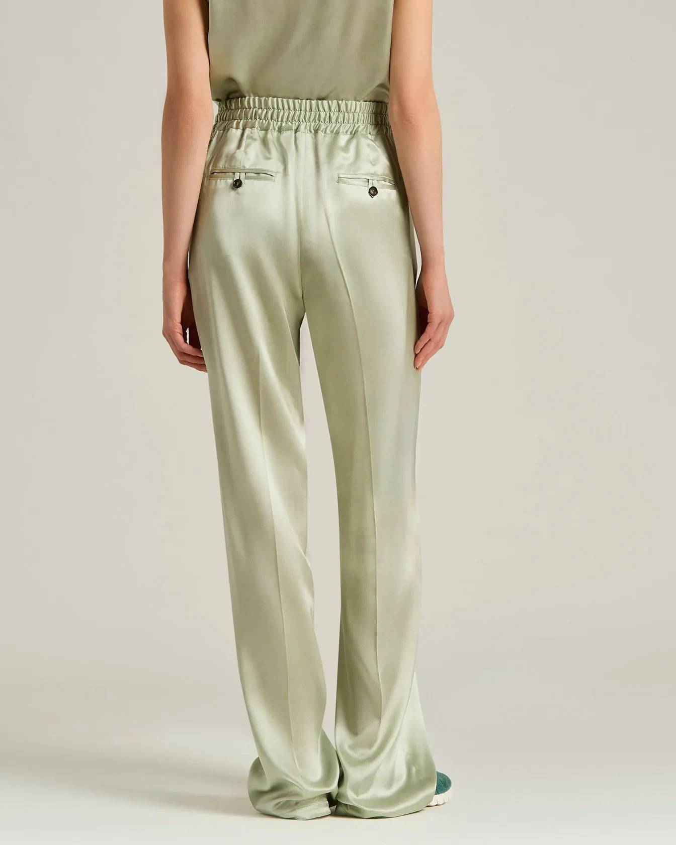 FLUID SATIN TROUSERS sold by Kiton product image thumbnail 3