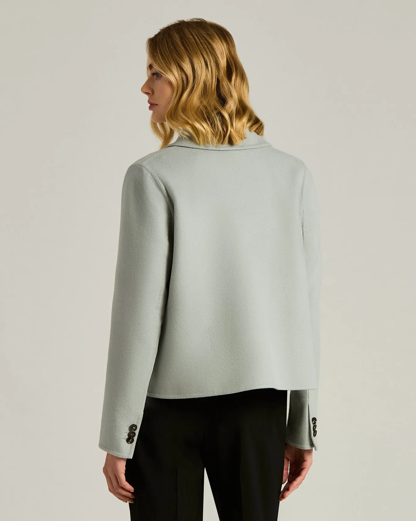 PURE CASHMERE DOUBLE-BREASTED GREY OVERCOAT sold by Kiton product image thumbnail 3