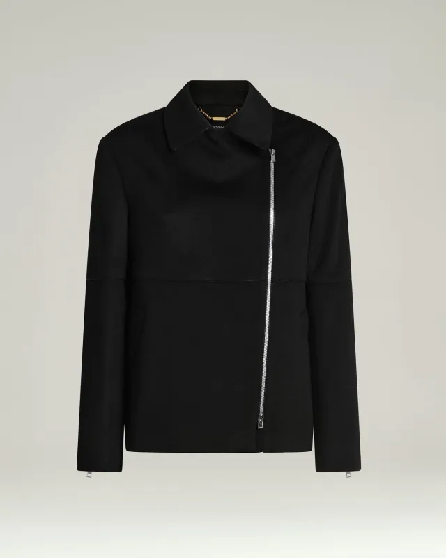 TAILORED PURE CASHMERE BLACK OVERCOAT made by Kiton