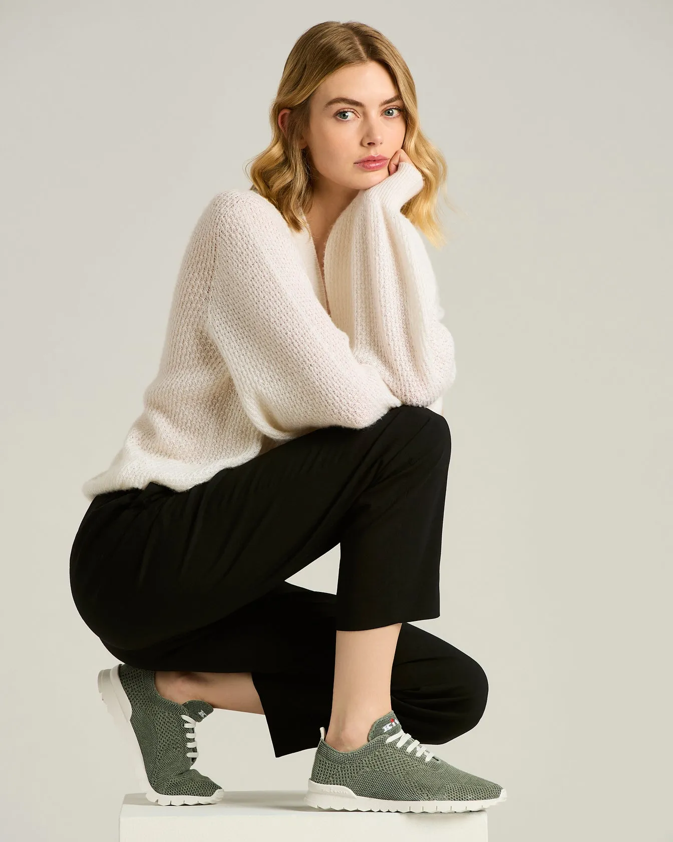 FITS SNEAKERS LIGHT GREEN COTTON UPPER AND CALFSKIN LINING sold by Kiton product image thumbnail 5