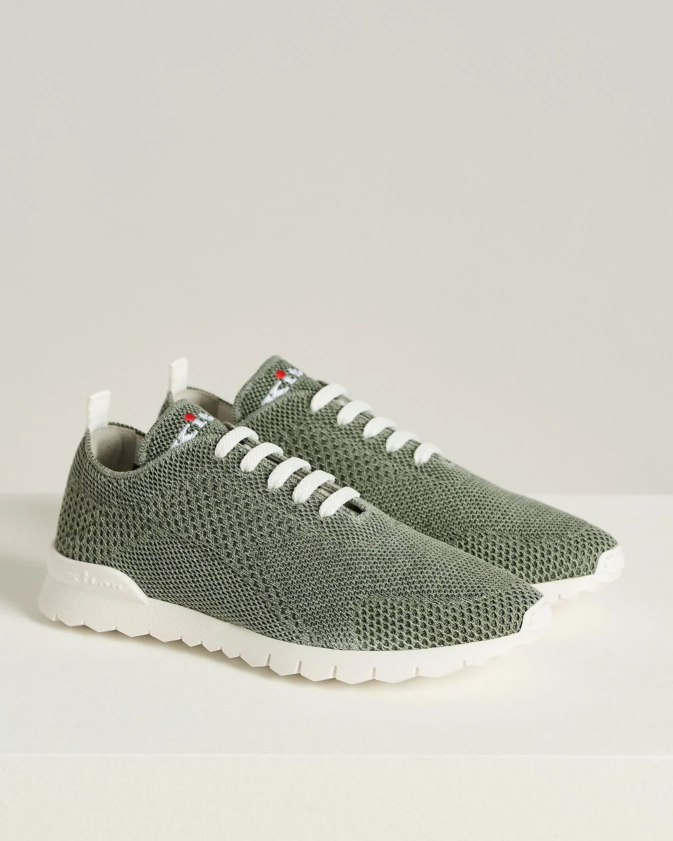FITS SNEAKERS LIGHT GREEN COTTON UPPER AND CALFSKIN LINING sold by Kiton product image thumbnail 2