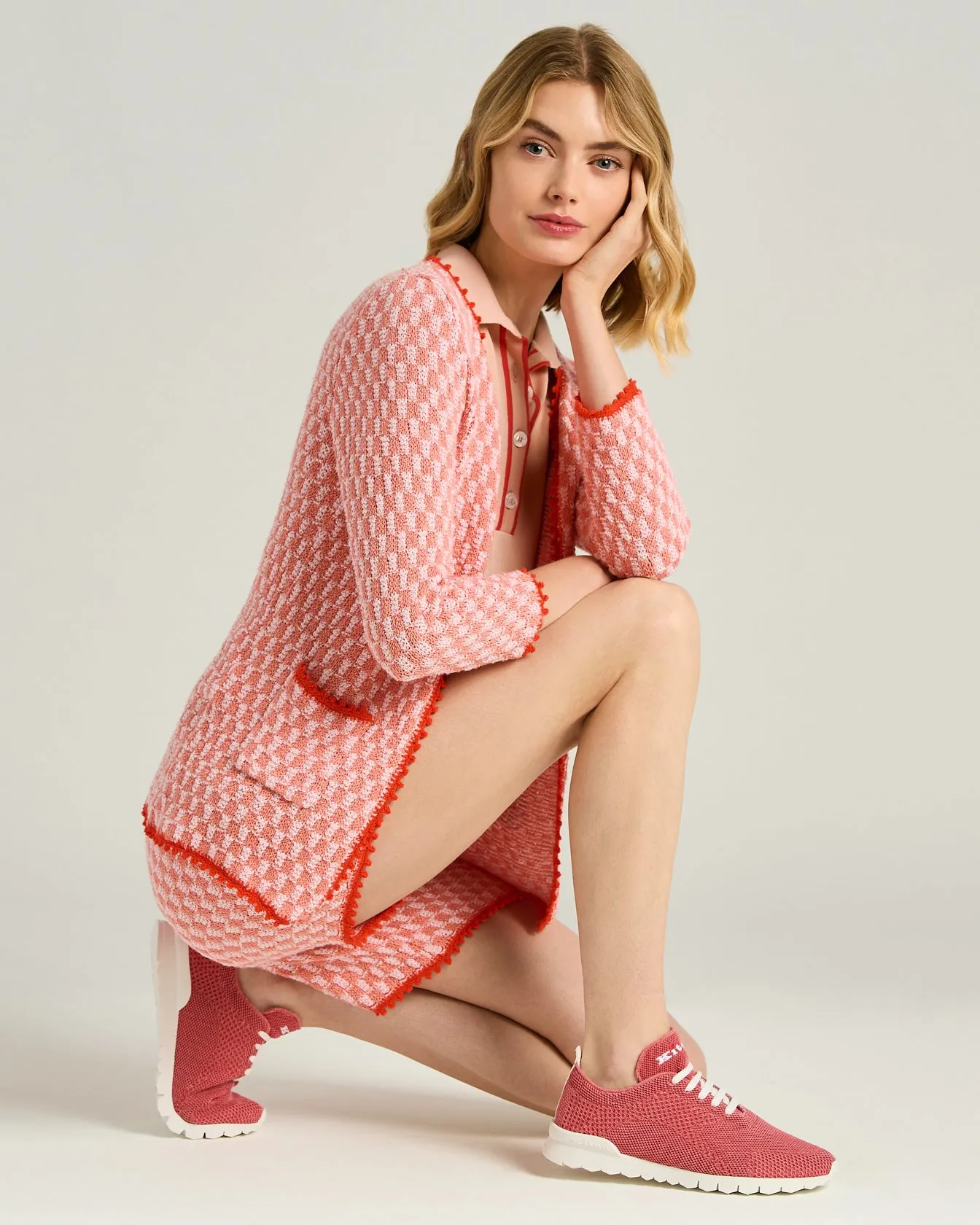 FITS SNEAKERS ROSE COTTON AND CALFSKIN sold by Kiton product image thumbnail 4