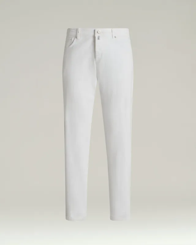 STRETCH COTTON FIVE-POCKET TROUSERS sold by Kiton