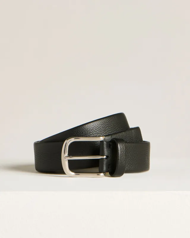CALFSKIN BELT BLACK CALFSKIN made by Kiton