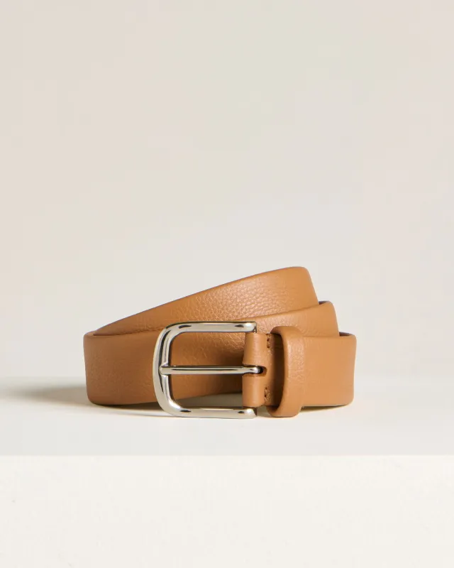 CALFSKIN BELT OCHRE YELLOW made by Kiton