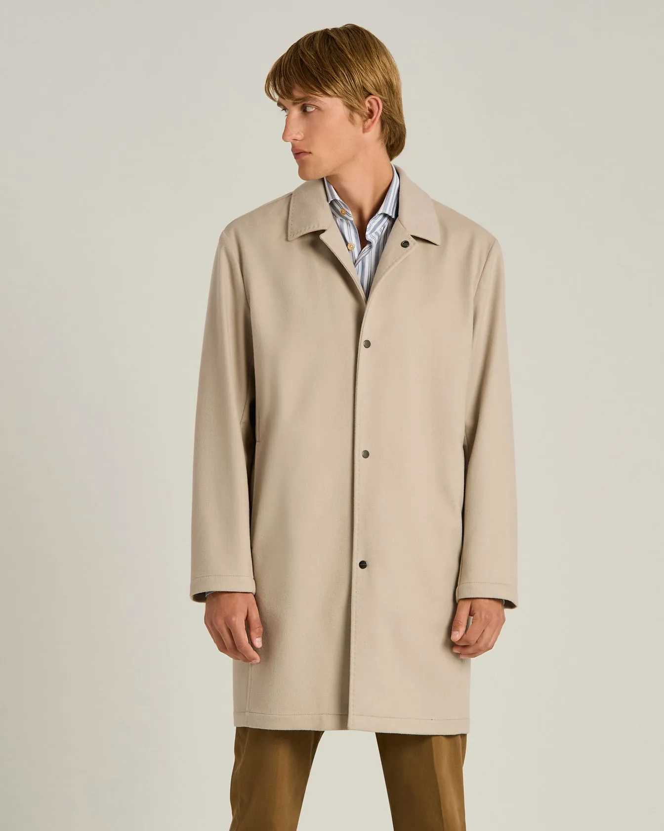 CASHMERE TRENCH COAT BEIGE IN BROWN sold by Kiton product image thumbnail 2