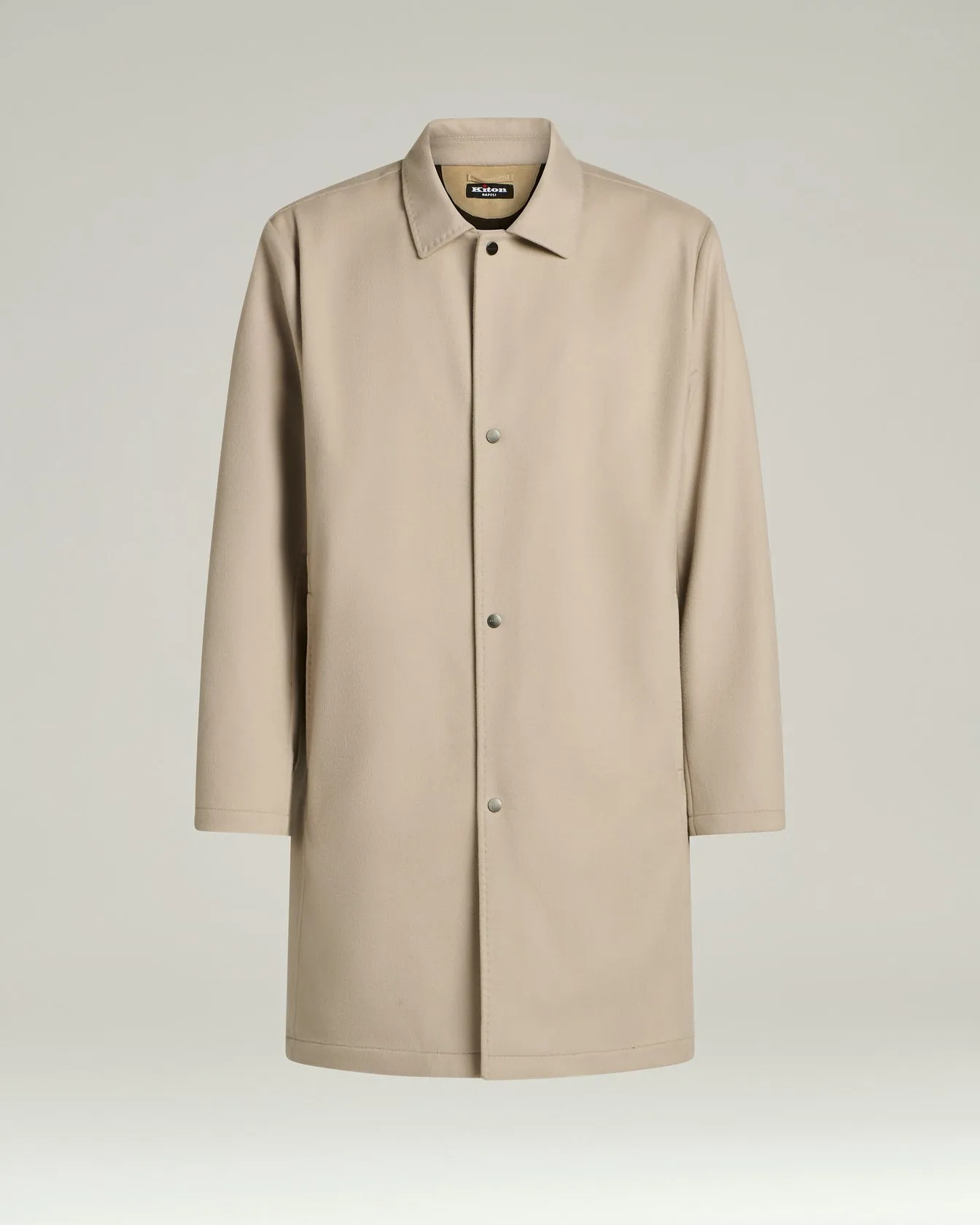 CASHMERE TRENCH COAT BEIGE IN BROWN sold by Kiton