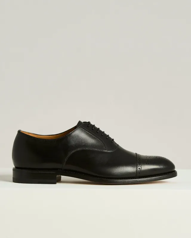 LEATHER LACE-UP SHOE BLACK CALFSKIN made by Kiton