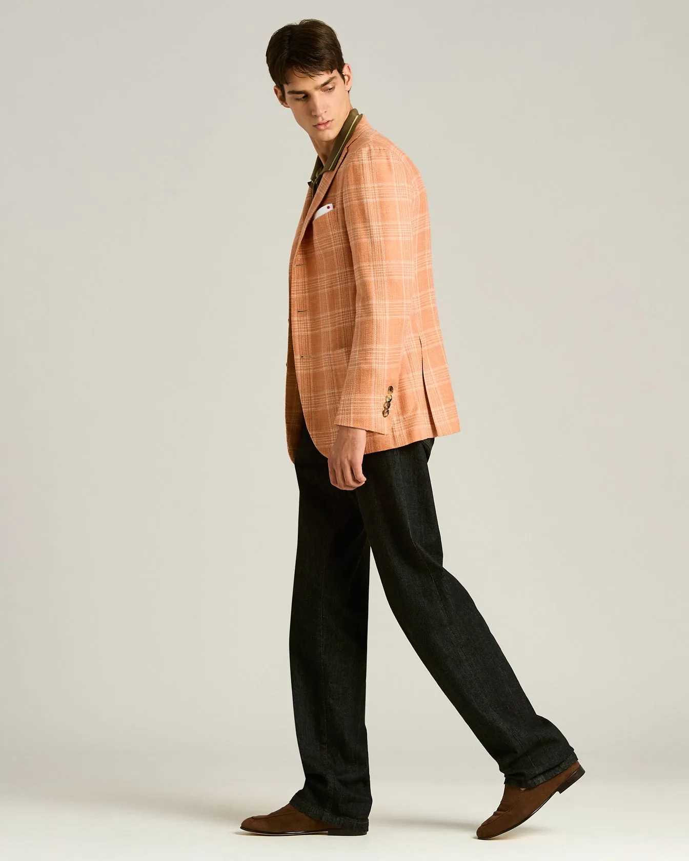 SUEDE LOAFERS IN BROWN GOATSKIN sold by Kiton product image thumbnail 5