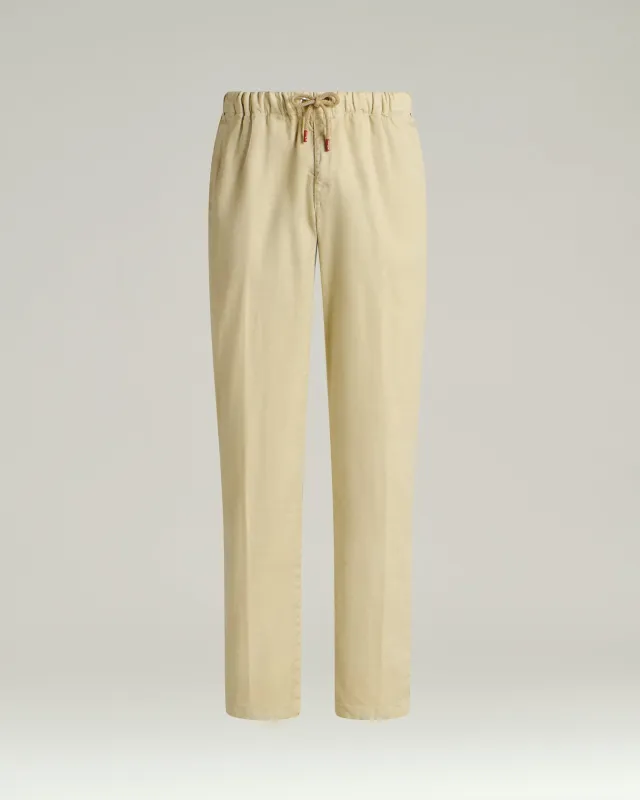 LINEN AND COTTON BLEND TROUSERS sold by Kiton