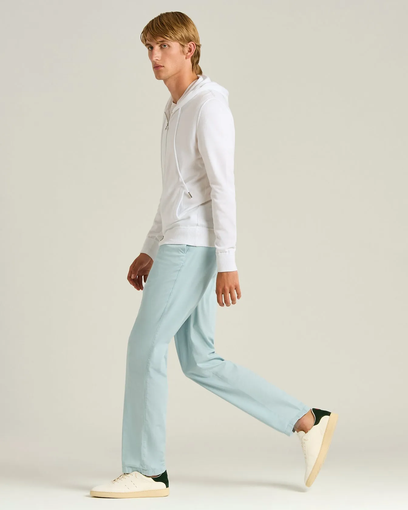 COTTON CHINO TROUSERS IN POWDER BLUE sold by Kiton product image thumbnail 5
