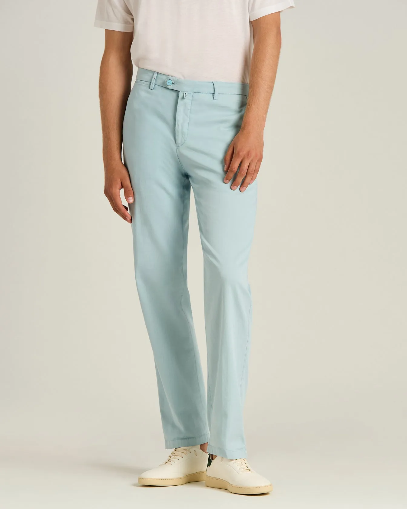 COTTON CHINO TROUSERS IN POWDER BLUE sold by Kiton product image thumbnail 2