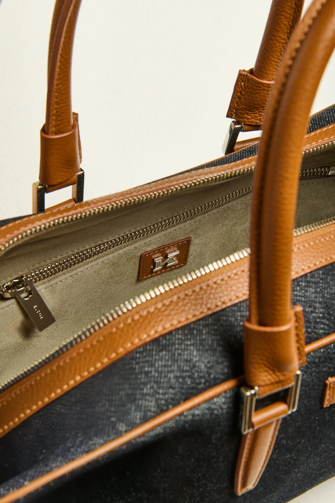 COTTON KISS ME BAG WITH CALFSKIN LEATHER DETAIL sold by Kiton product image thumbnail 2