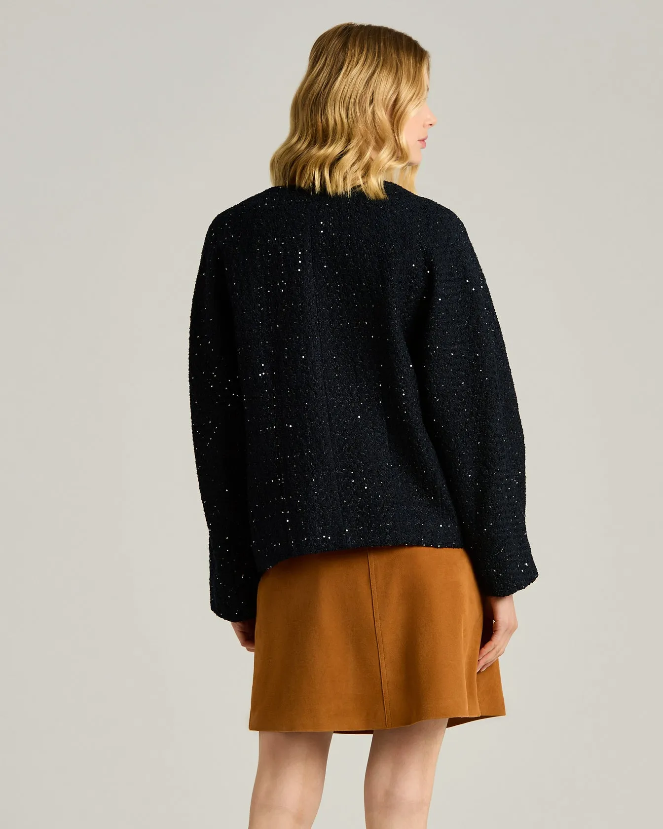 TAILORED WOOL AND SILK JACKET IN NAVY BLUE sold by Kiton product image thumbnail 3