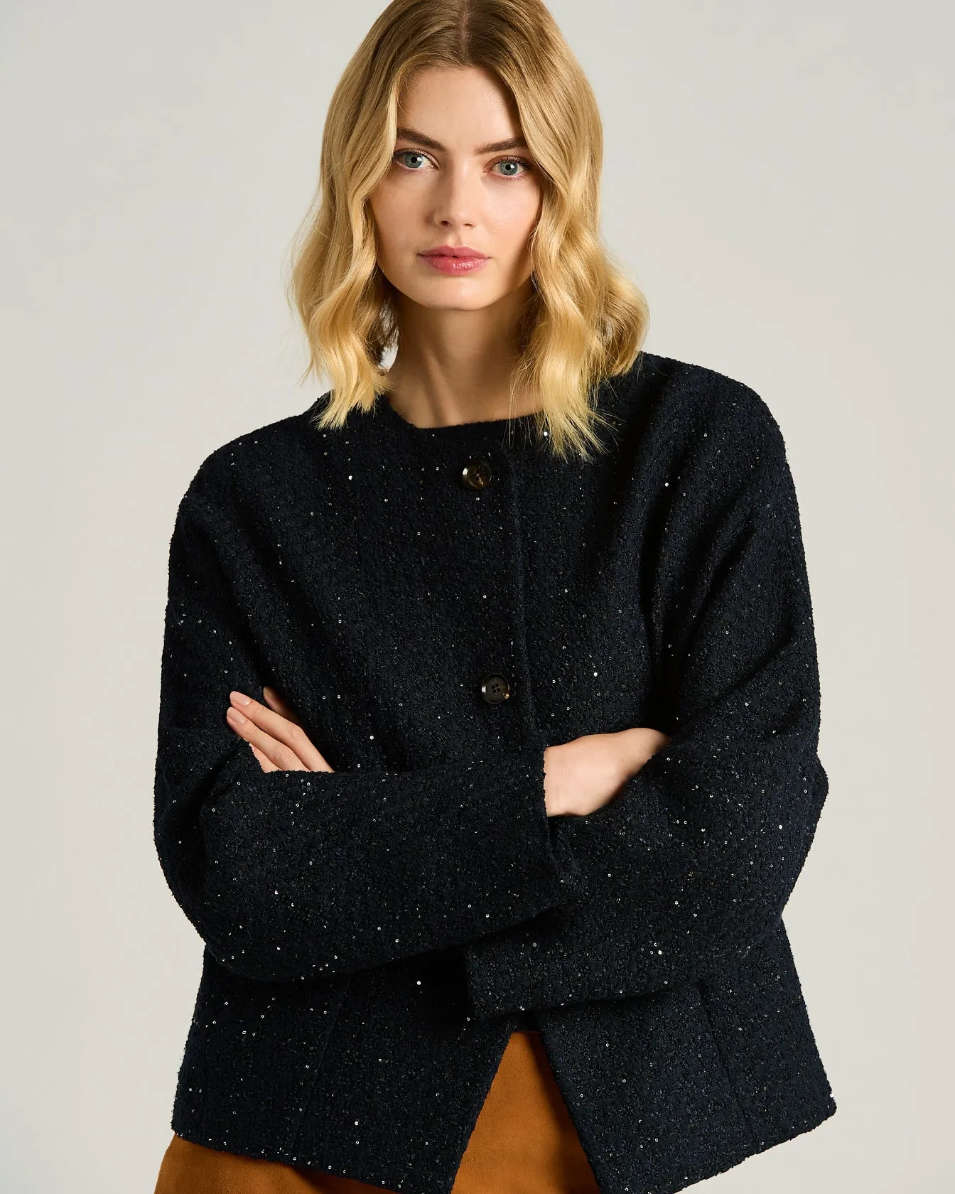 TAILORED WOOL AND SILK JACKET IN NAVY BLUE sold by Kiton product image thumbnail 4