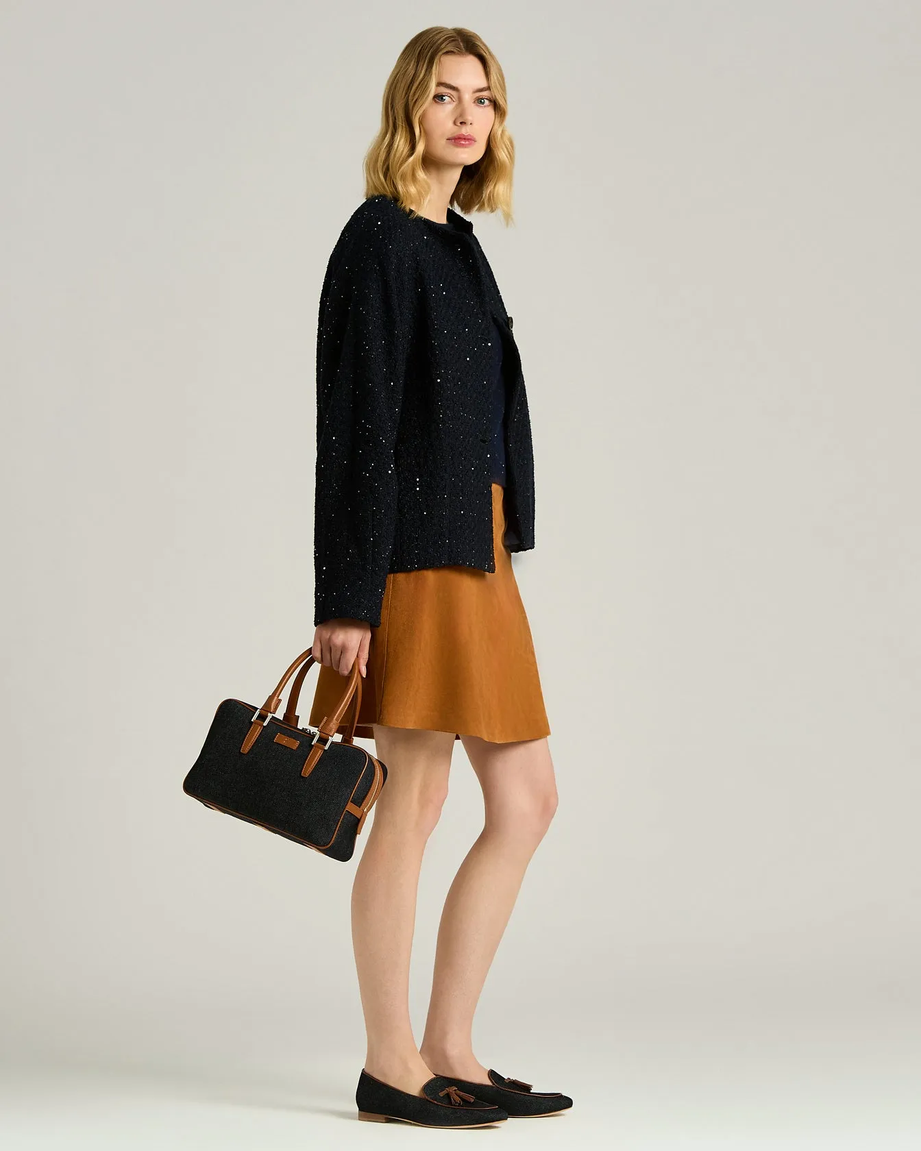 SOFT LEATHER SKIRT IN CAMEL LAMBSKIN sold by Kiton product image thumbnail 5