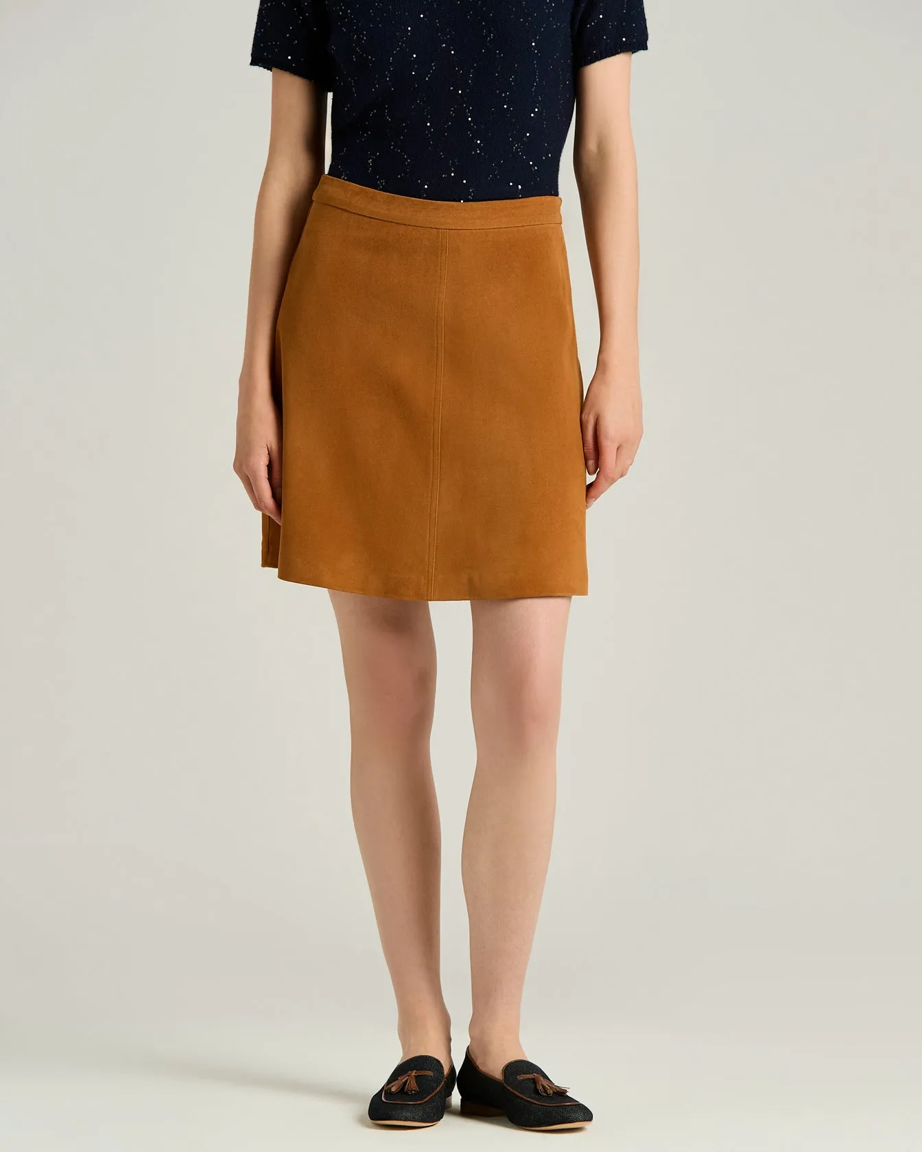 SOFT LEATHER SKIRT IN CAMEL LAMBSKIN sold by Kiton product image thumbnail 2