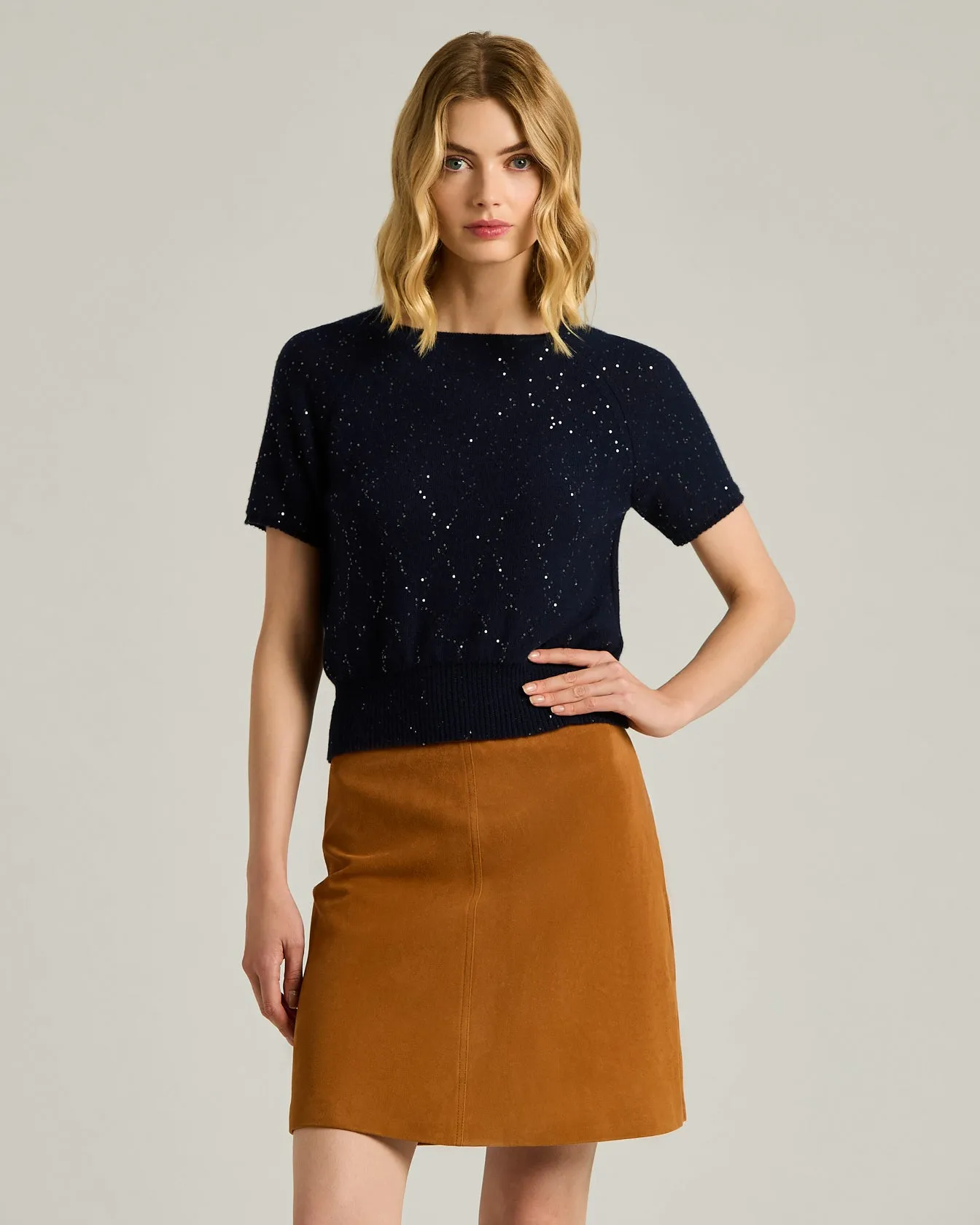 PURE BLUE CASHMERE SWEATER sold by Kiton product image thumbnail 2