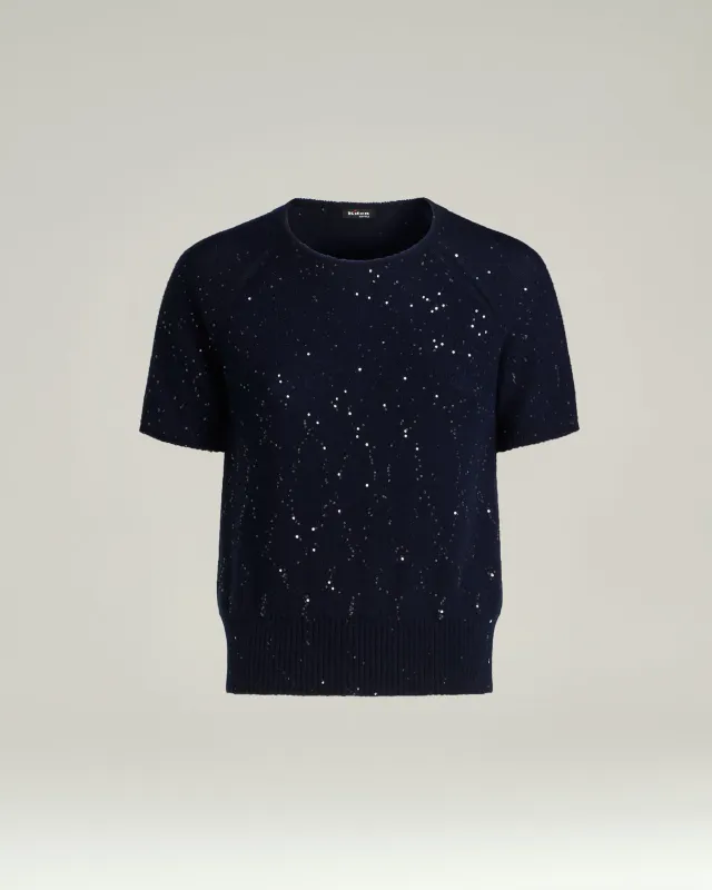 PURE BLUE CASHMERE SWEATER sold by Kiton