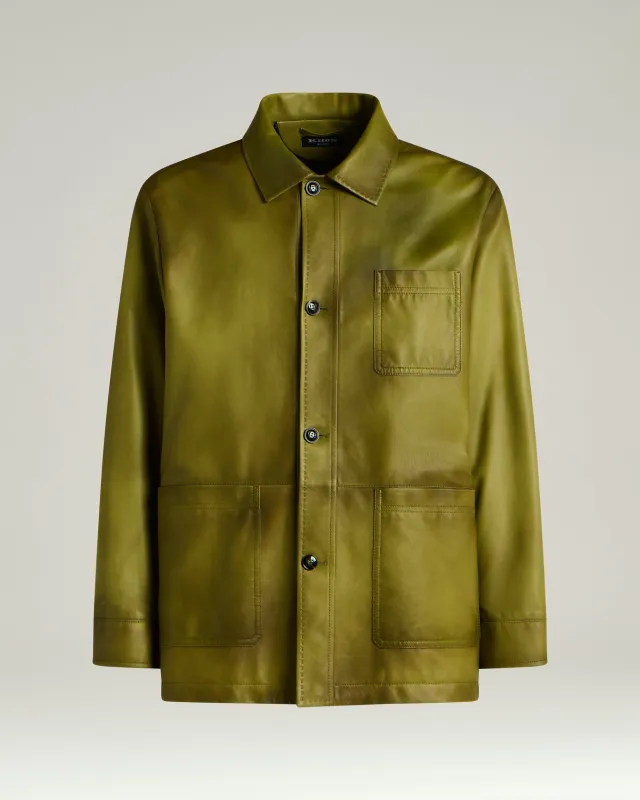 LEATHER JACKET made by Kiton