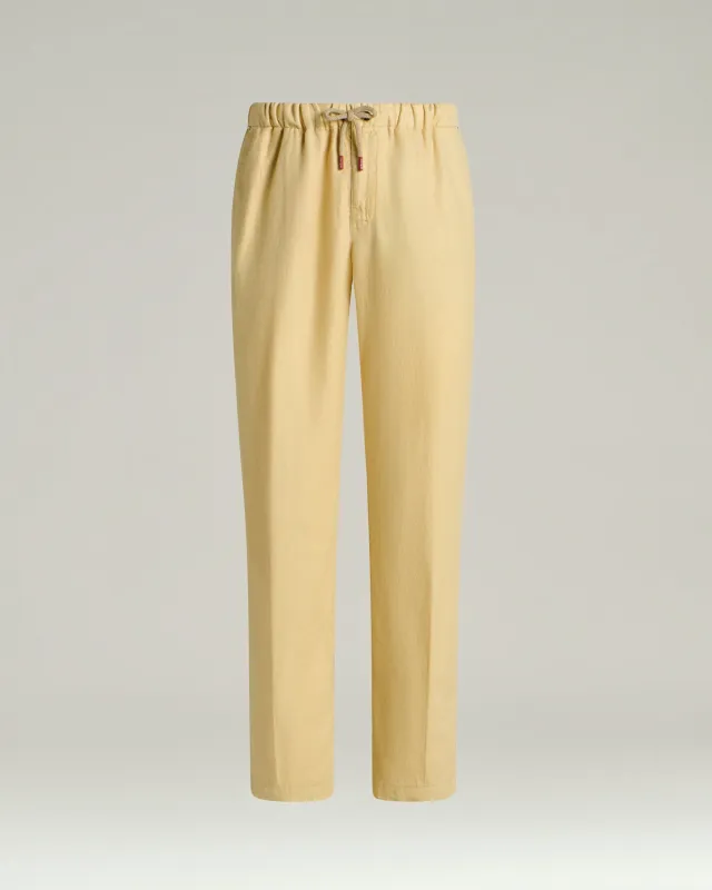 LINEN AND COTTON BLEND TROUSERS made by Kiton