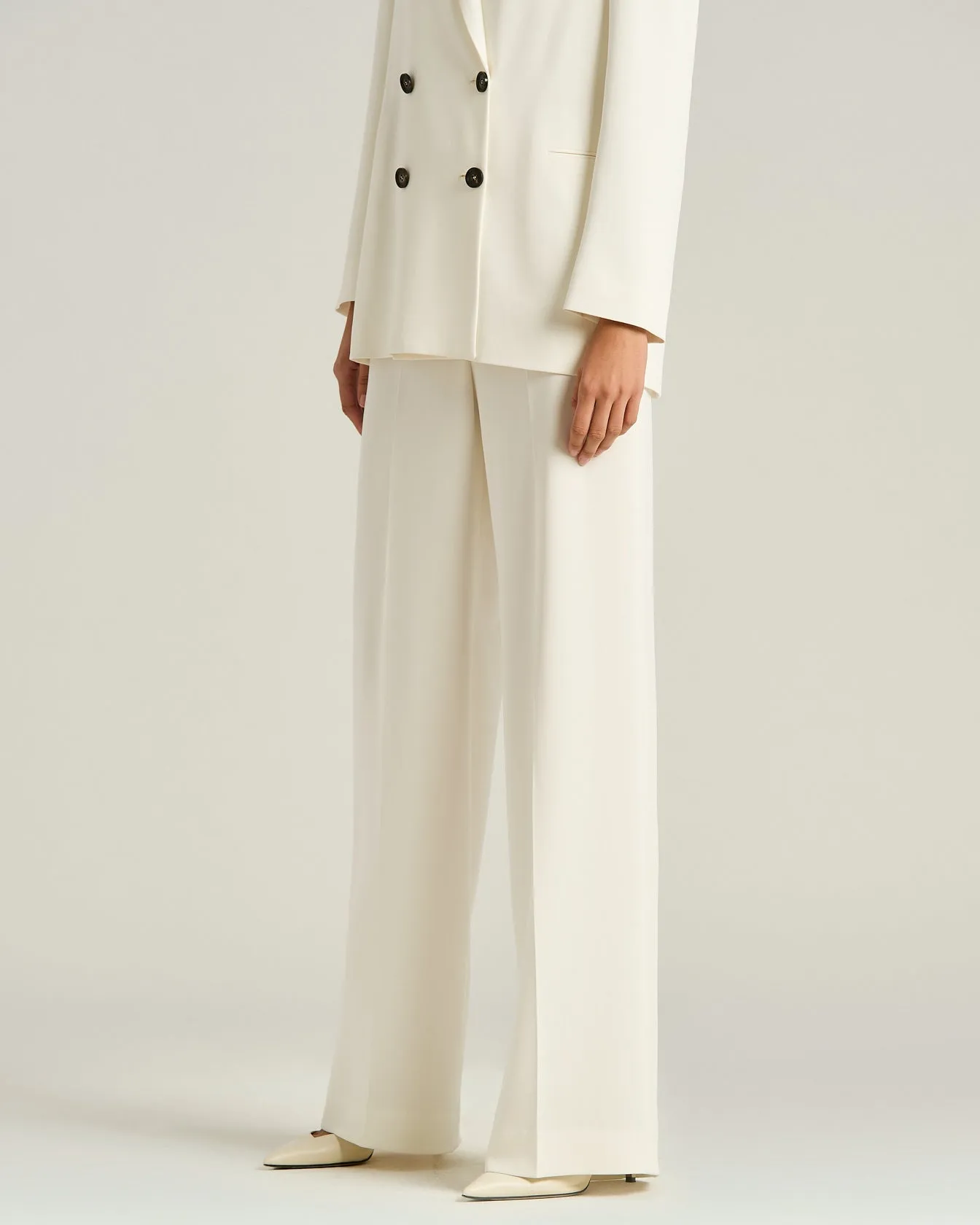 WIDE-LEG SILK TROUSERS sold by Kiton product image thumbnail 2