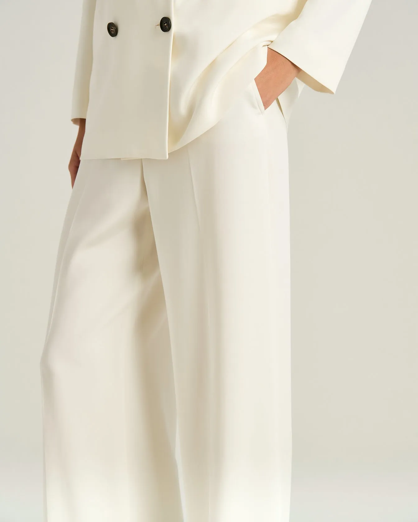 WIDE-LEG SILK TROUSERS sold by Kiton product image thumbnail 4