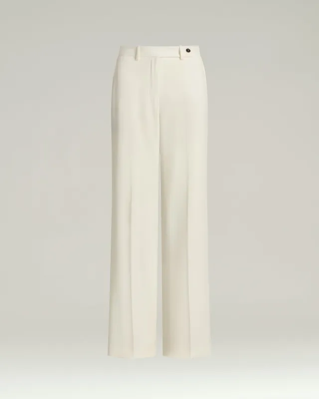 WIDE-LEG SILK TROUSERS made by Kiton