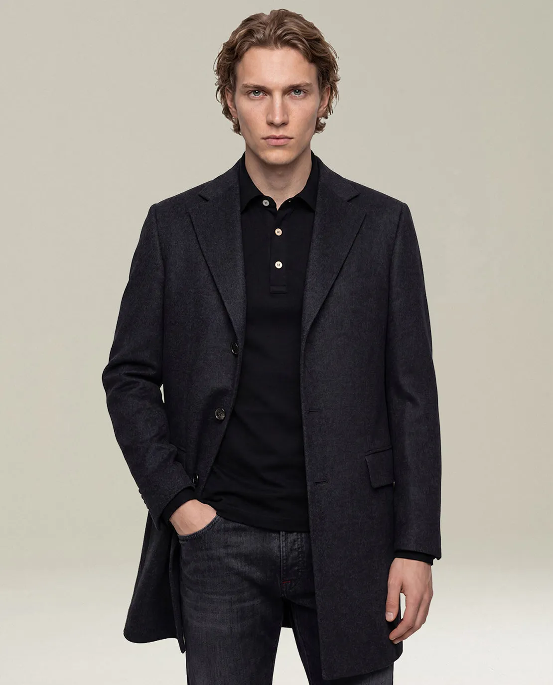 DARK GREY OUTDOOR JACKET CASHMERE sold by Kiton product image thumbnail 2