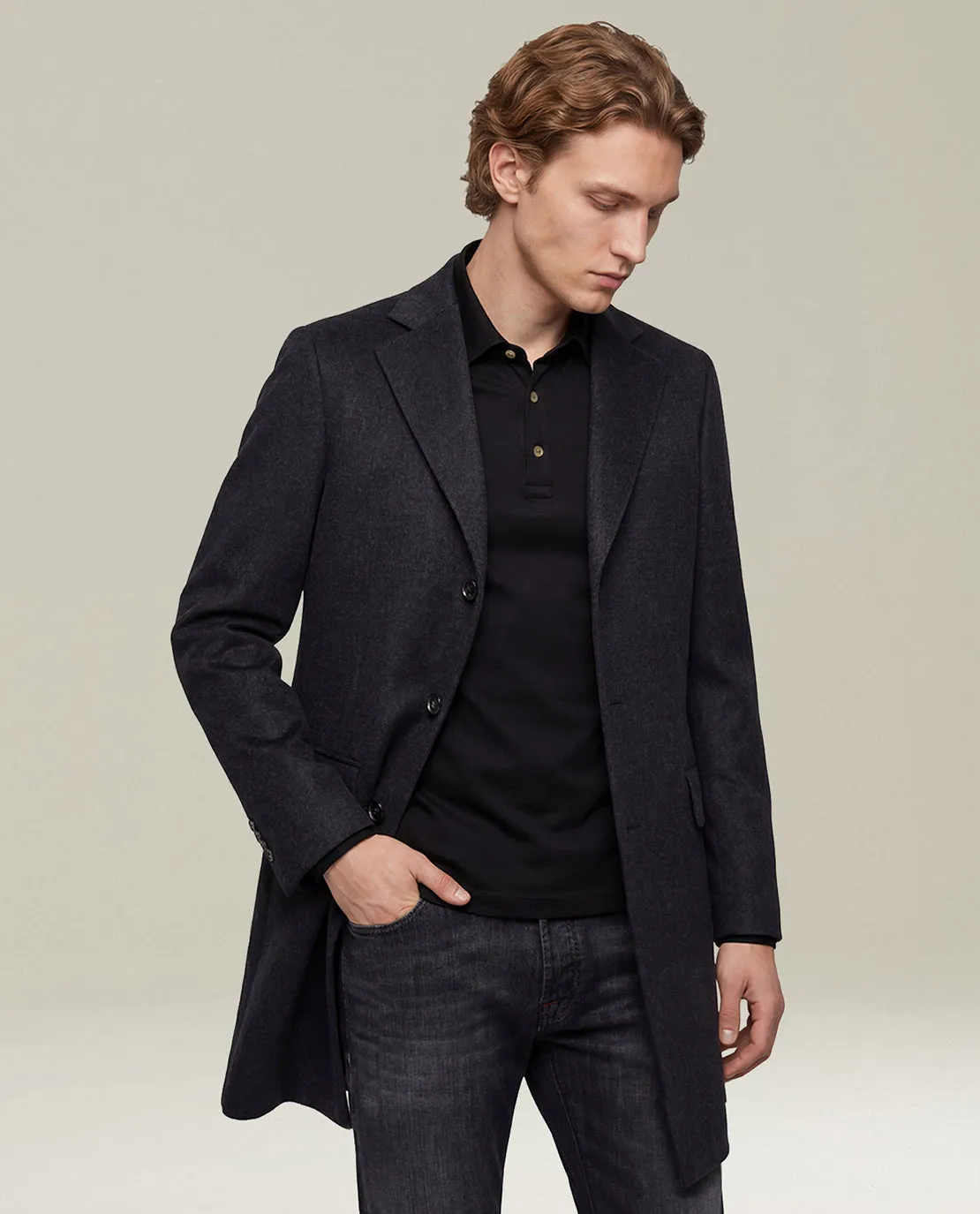 DARK GREY OUTDOOR JACKET CASHMERE sold by Kiton product image thumbnail 4
