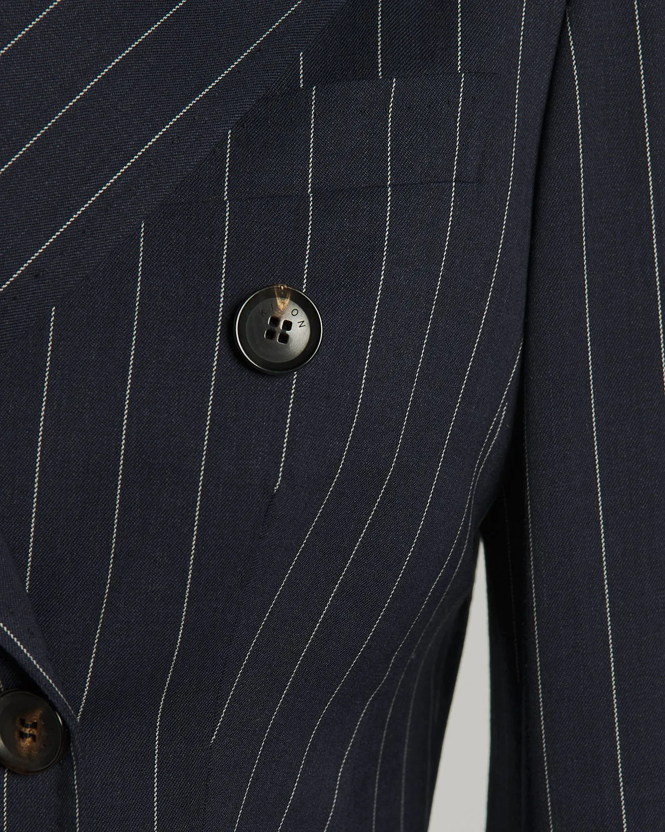 STRETCH WOOL PINSTRIPE DOUBLE-BREASTED JACKET sold by Kiton product image thumbnail 3