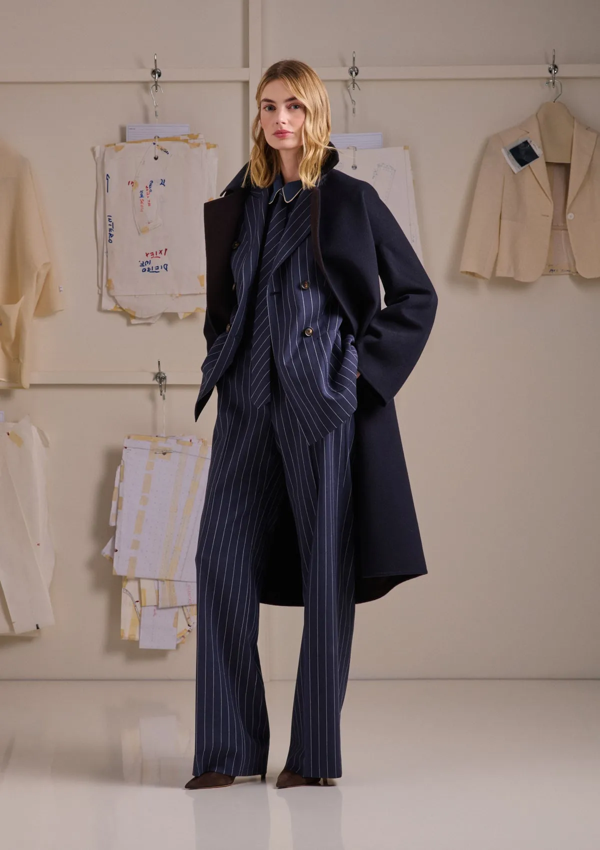 STRETCH WOOL PINSTRIPE DOUBLE-BREASTED JACKET sold by Kiton product image thumbnail 4