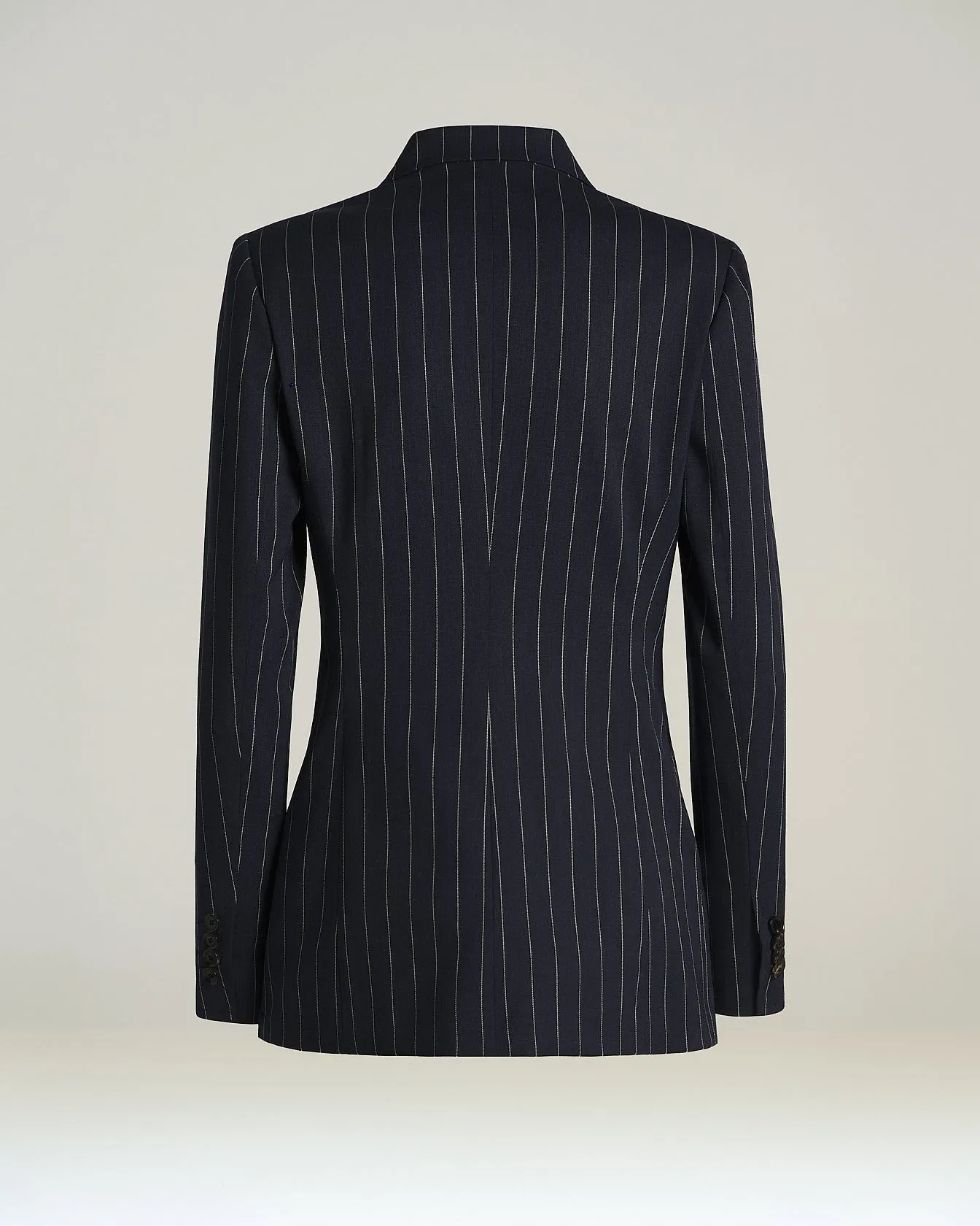 STRETCH WOOL PINSTRIPE DOUBLE-BREASTED JACKET sold by Kiton product image thumbnail 2