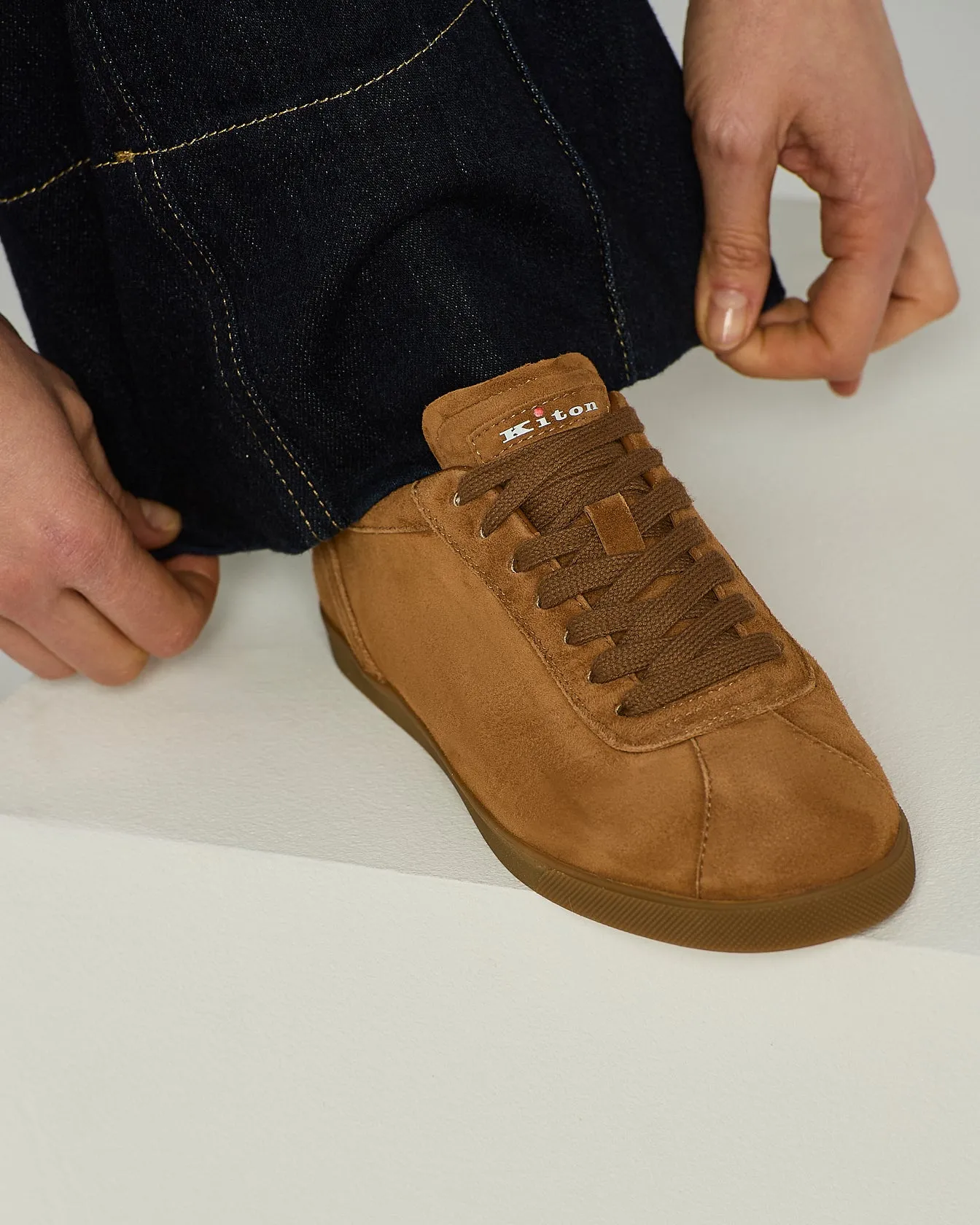 GOAT SUEDE SNEAKERS sold by Kiton product image thumbnail 4