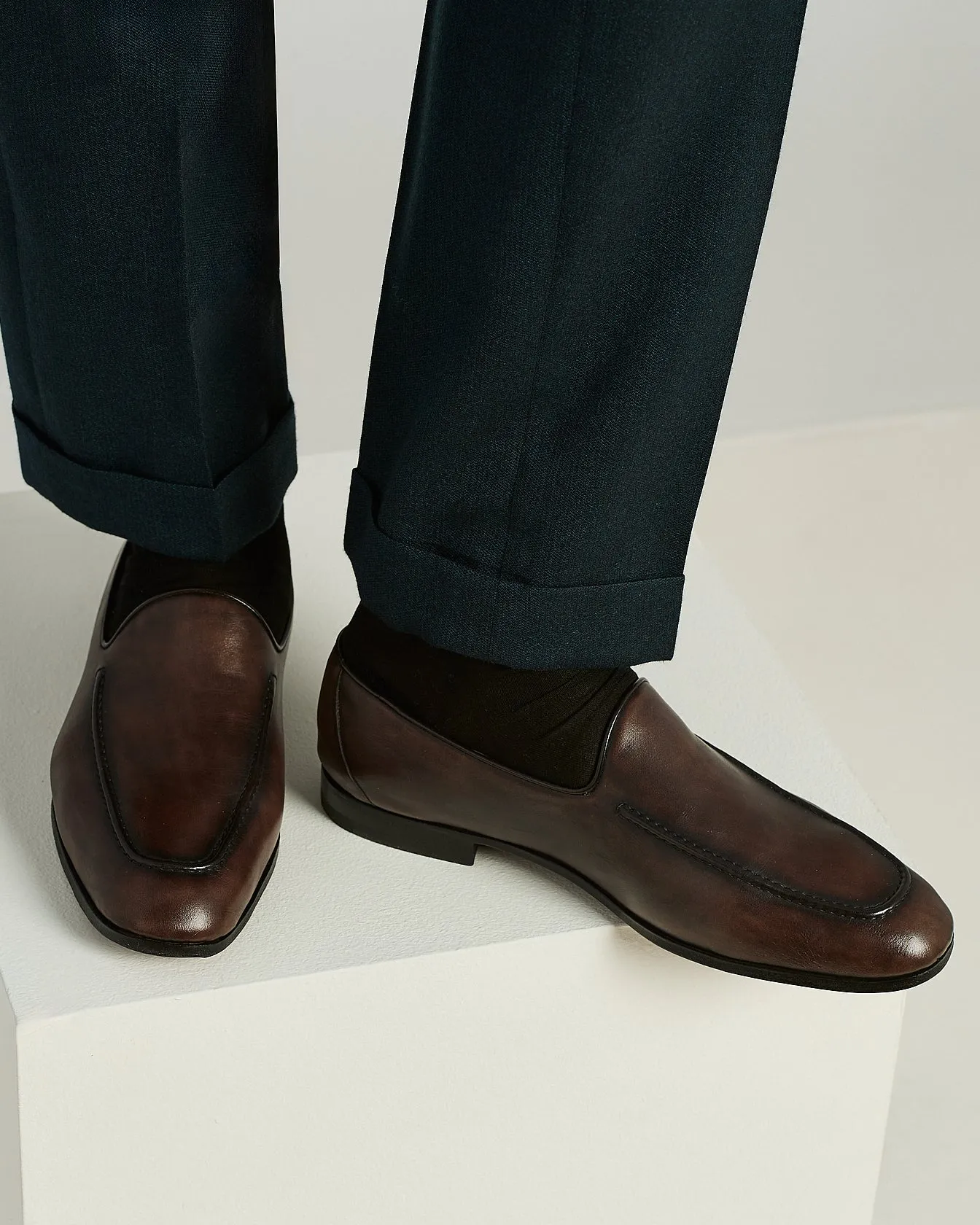 SHADED CALFSKIN SLIPPER LOAFERS sold by Kiton product image thumbnail 4
