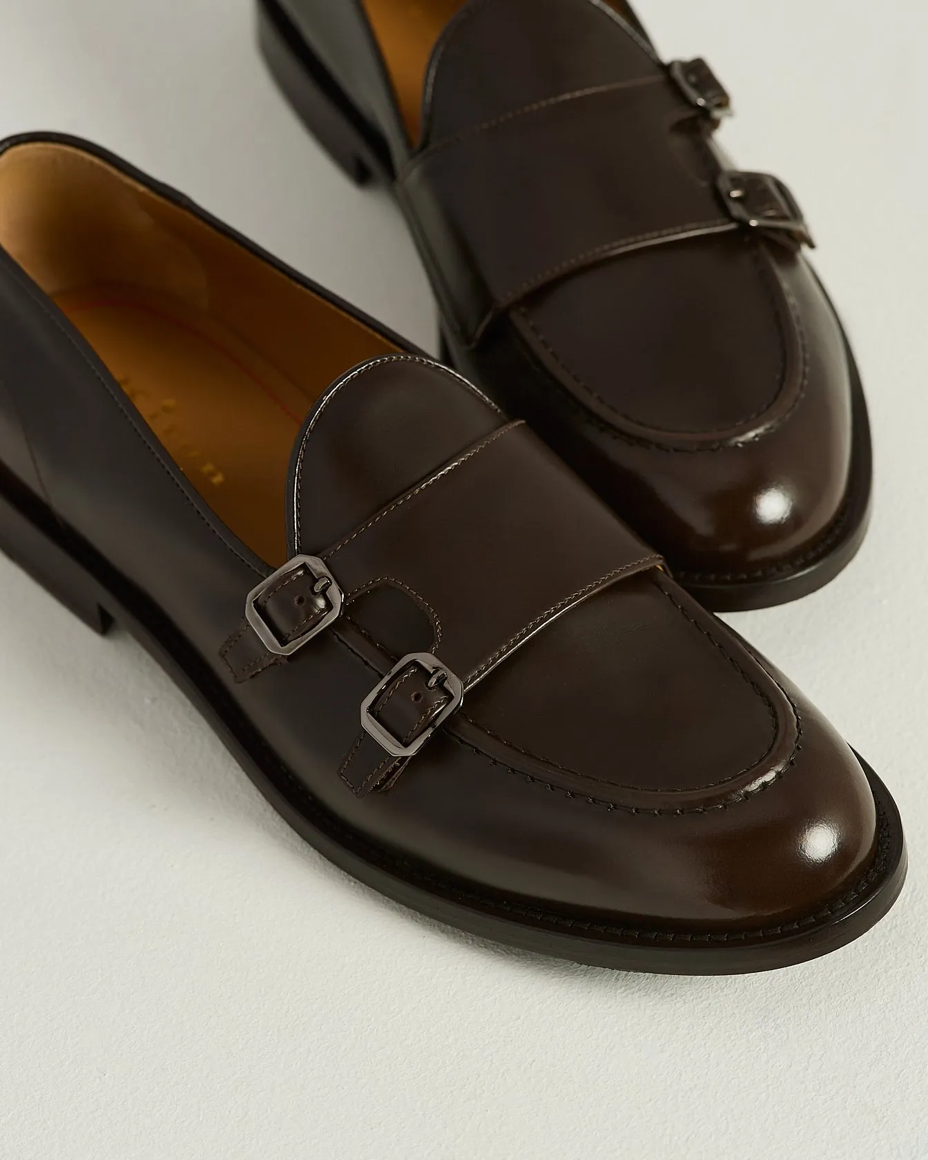 BRUSHED CALFSKIN DOUBLE MONK STRAP LOAFERS sold by Kiton product image thumbnail 3