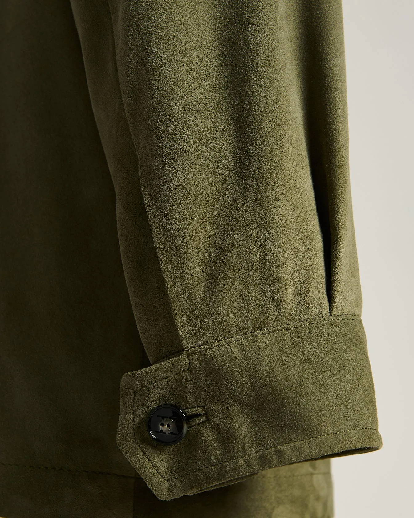 GREEN SUEDE LEATHER JACKET sold by Kiton product image thumbnail 3